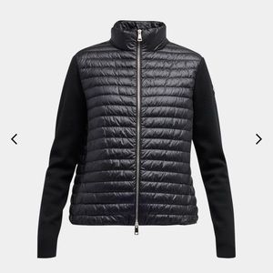 Moncler mixed media cardigan jacket